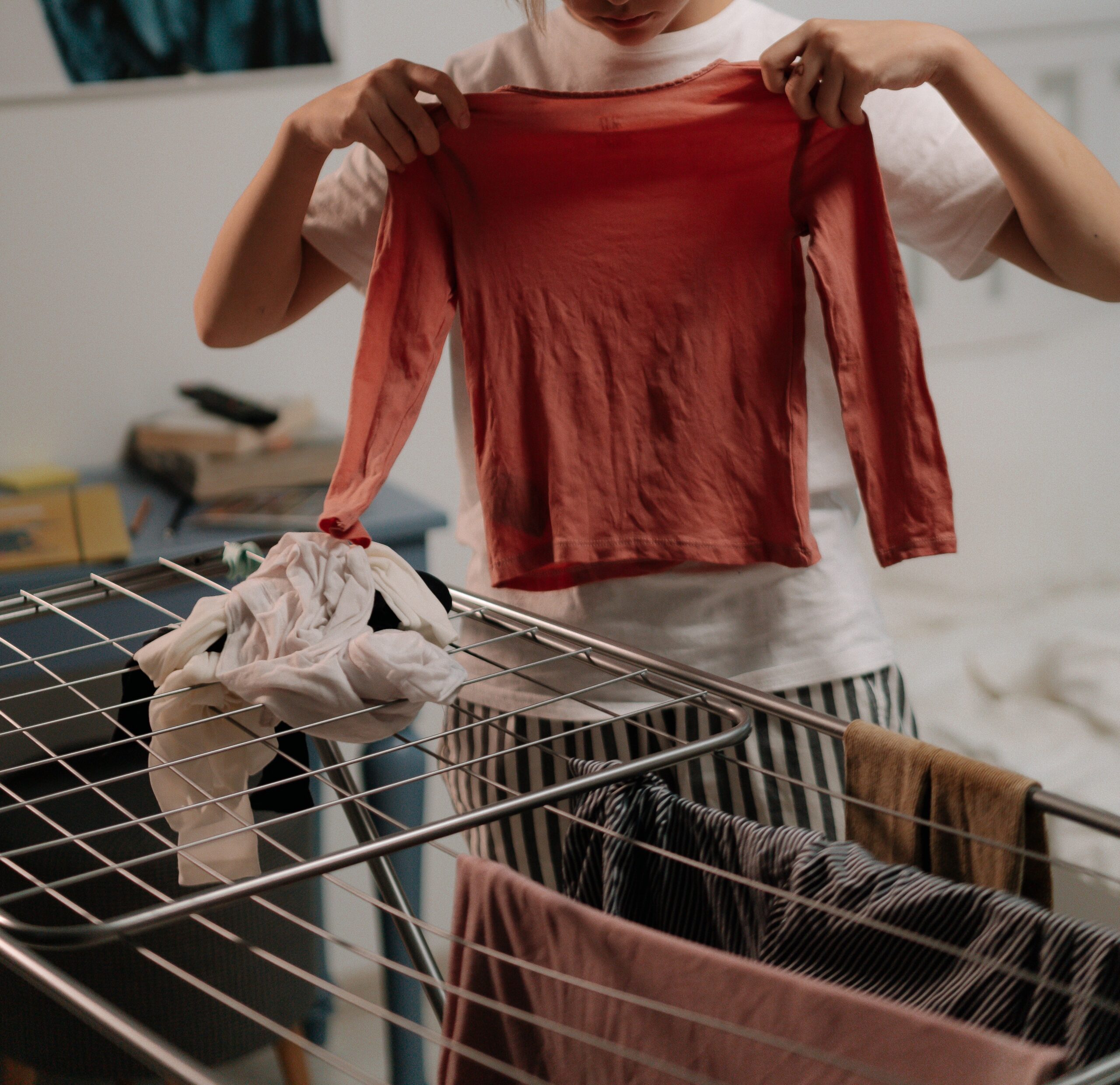 use a drying rack to reduce home energy usage